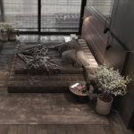 Italian Nordic Beds Modern TaTami Beds Square Lattice Design King Size Bed Bedroom Furniture Set with Extra Lounge Storage Box