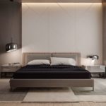 Modern European Luxury Bed Faux Leather Bedroom Furniture