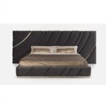 Cheap Price Luxury Bedroom Furniture Dark Gray Velvet color