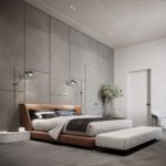 Light luxury double bed Italian minimalist bedroom furniture Scandinavian simple fashion leather art bed