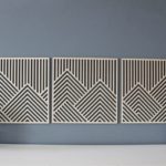Mountain shaped wood pattern decor