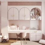 Private kids work space cabinet