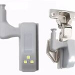 Hydraulic LED cabinet hinge