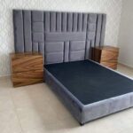 A parterned modern bed set