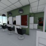Sage green color for hair saloon