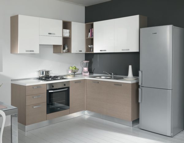 a modern L-shaped modular kitchen