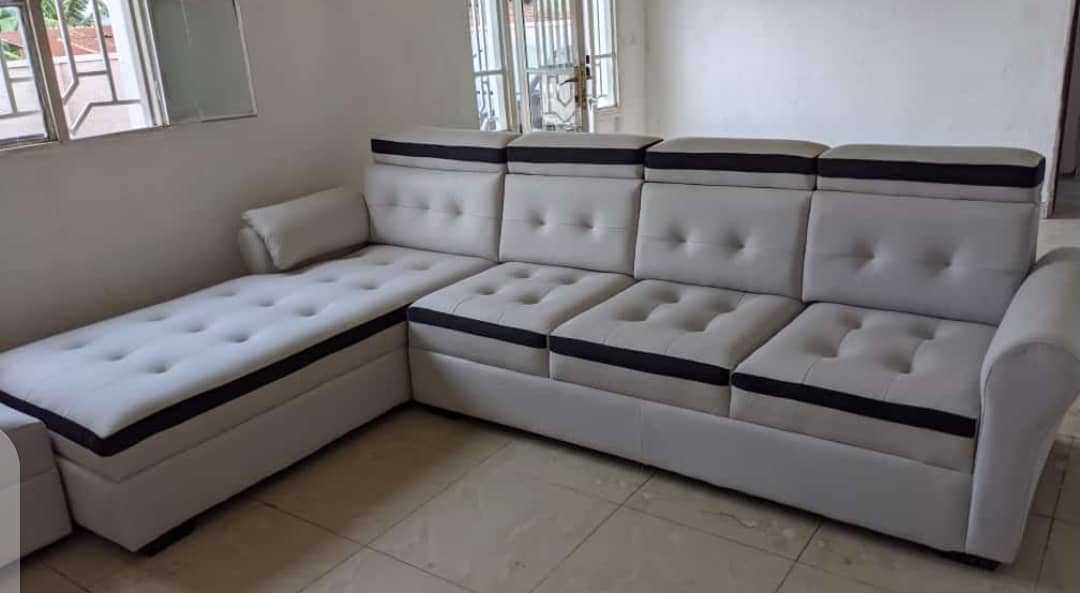 L-shaped sectional sofa set