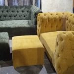 103/05 tufted velvet living room sofa set