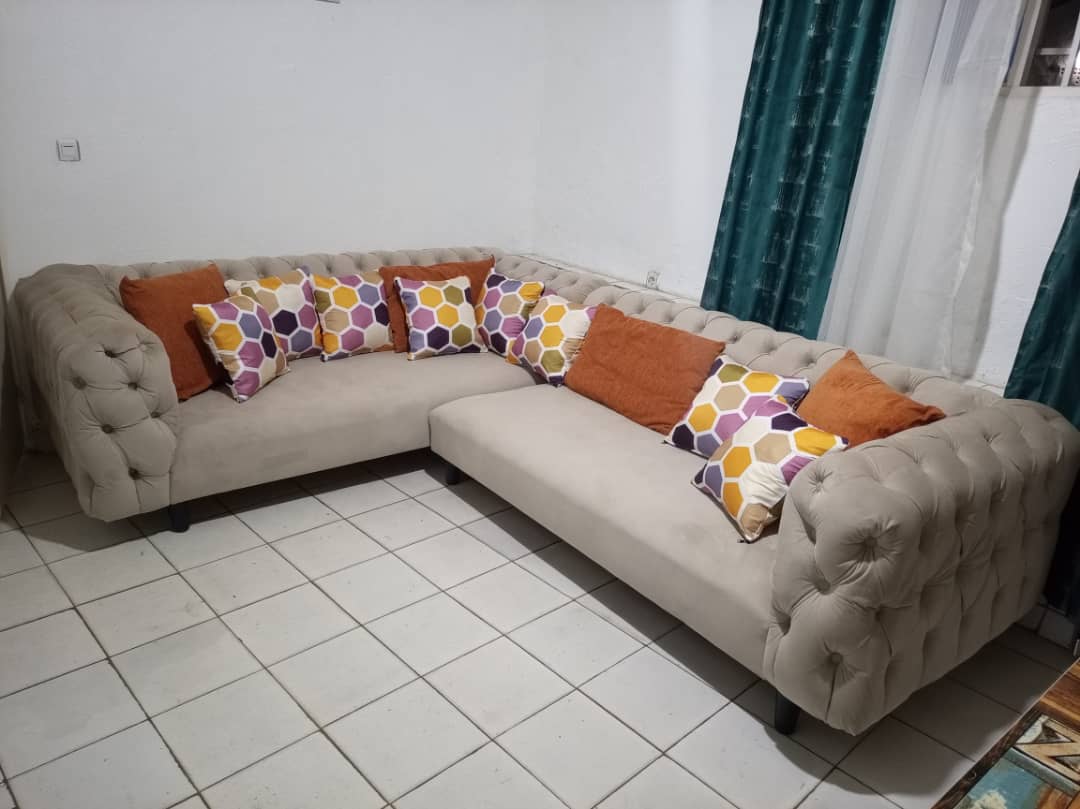 living room L-shaped sofa