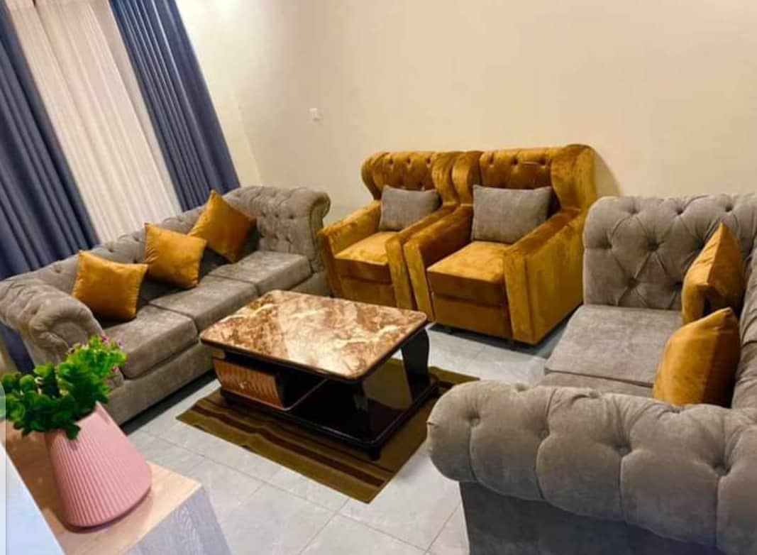 Living room L shaped sofa