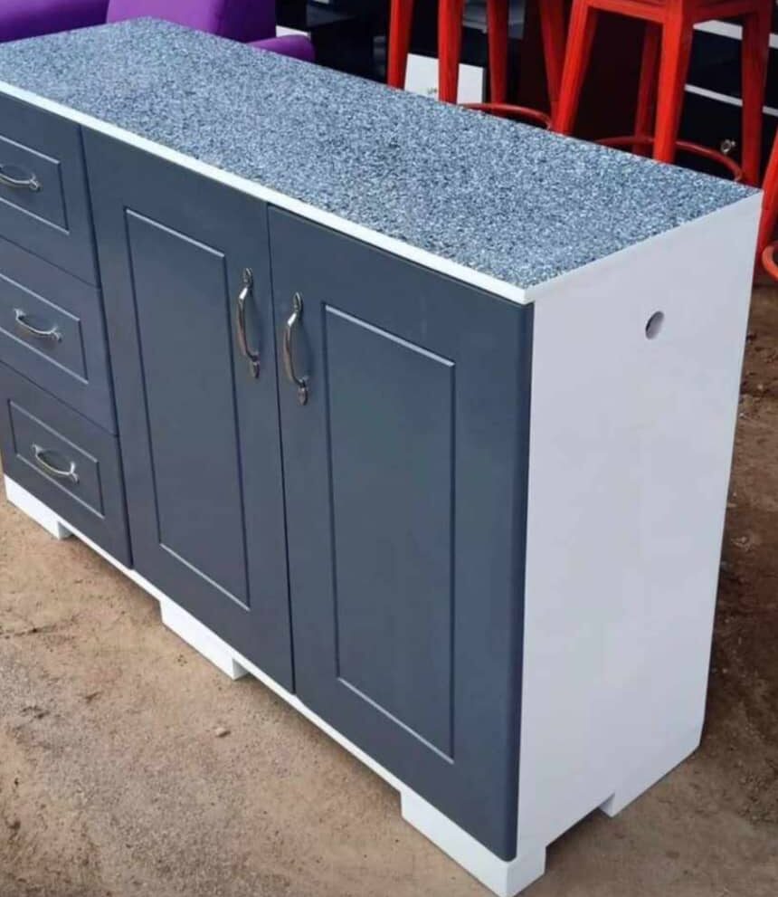 modern grey kitchen cabinet