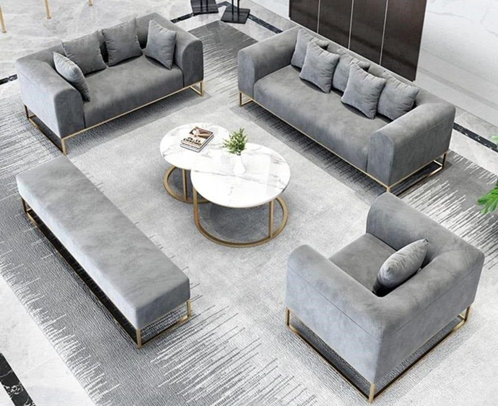 2026 beautiful grey fabrics sofa
