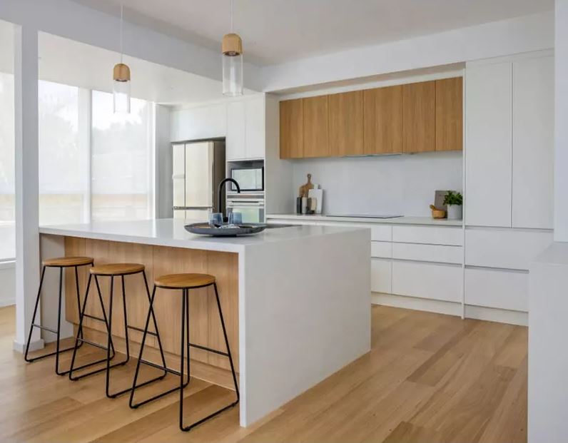 a modern, renovated kitchen