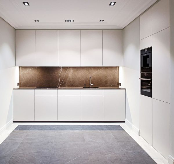 a modern, minimalist kitchen design