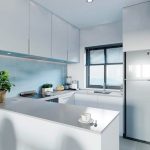 Modern U shaped kitchen full set