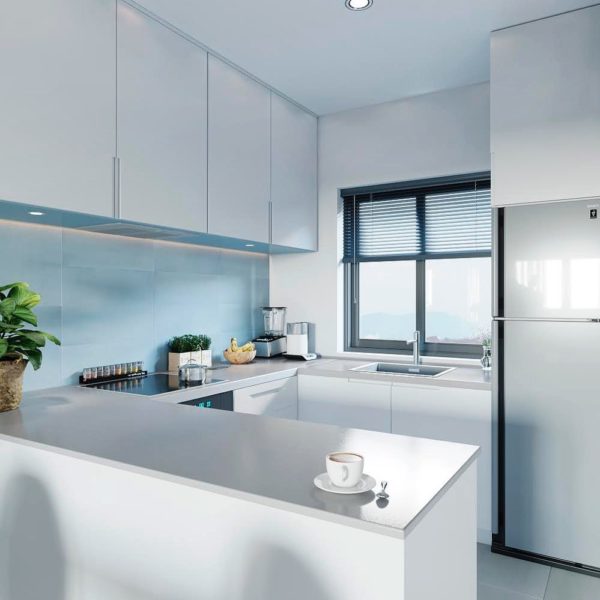 Modern U shaped kitchen full set