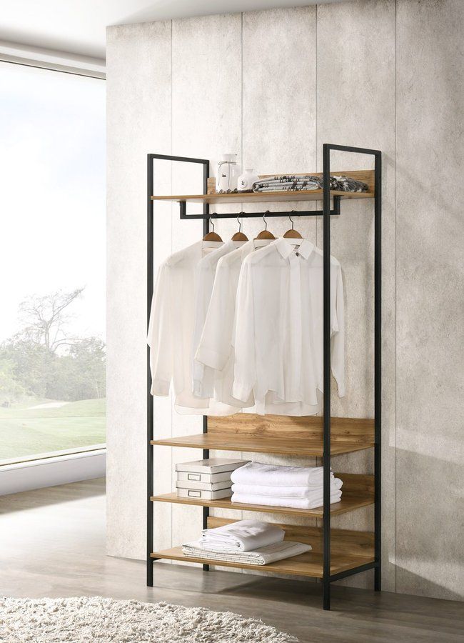 Wardrobe with four shelves