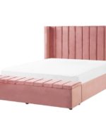 velvet upholstered bed