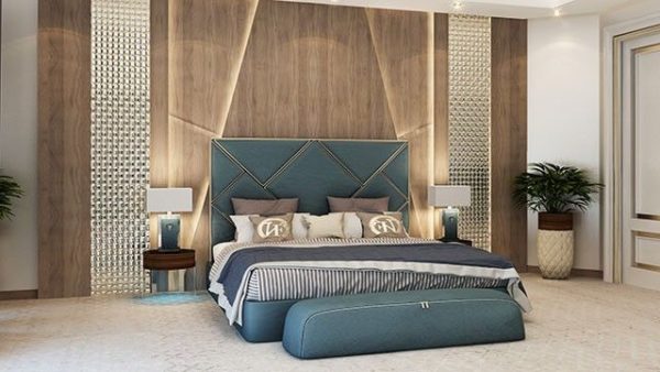 a luxurious, modern bedroom interior design
