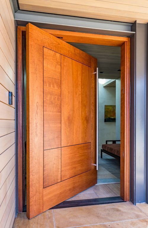 wooden pivot door