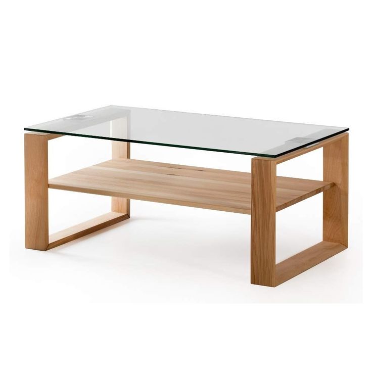 102/06 solid wood coffee table with a glass top