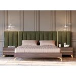 111/10 vertical patterned headboard bed set