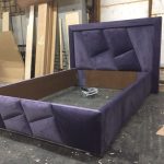 110/02 modern patterned tufted bed