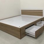 112/03 High head board Luxury Tufted dark grey faux bed set
