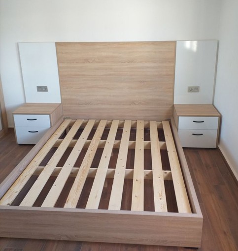 112/04 Italy Light Luxury art design King / queen size double bed, modern bedroom furniture