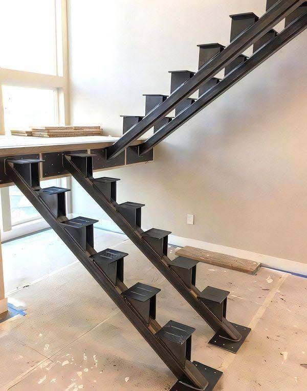 double stringer metal staircase