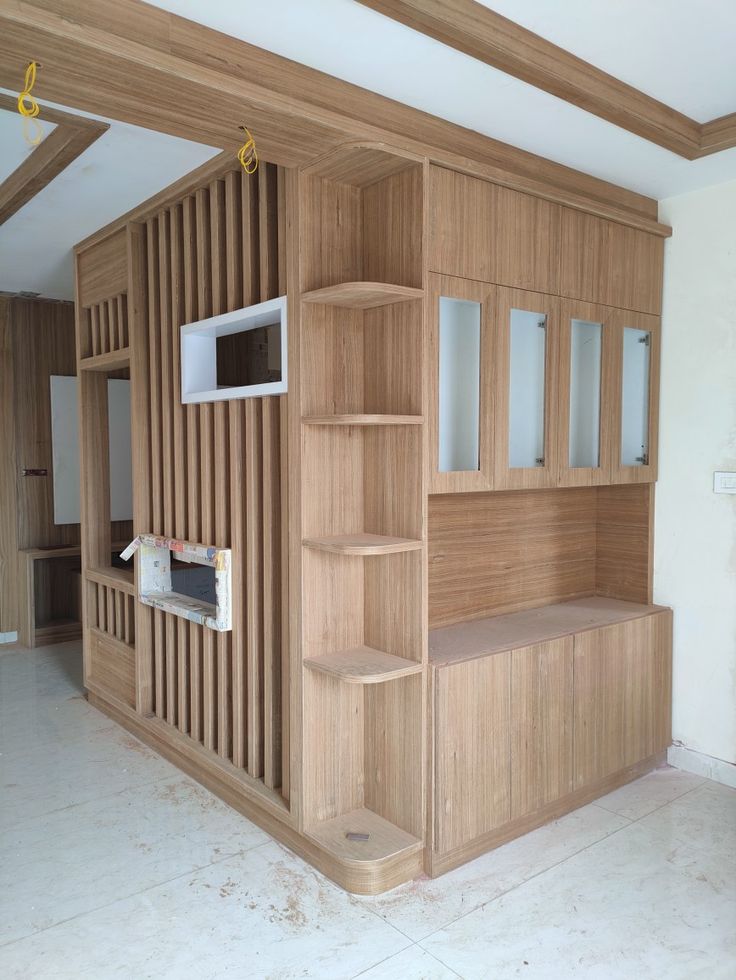 custom wooden room partition wall