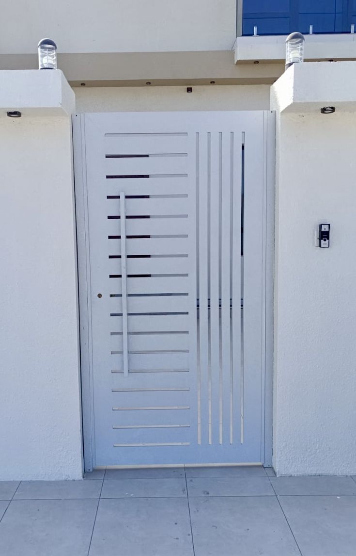 modern white pedestrian gate