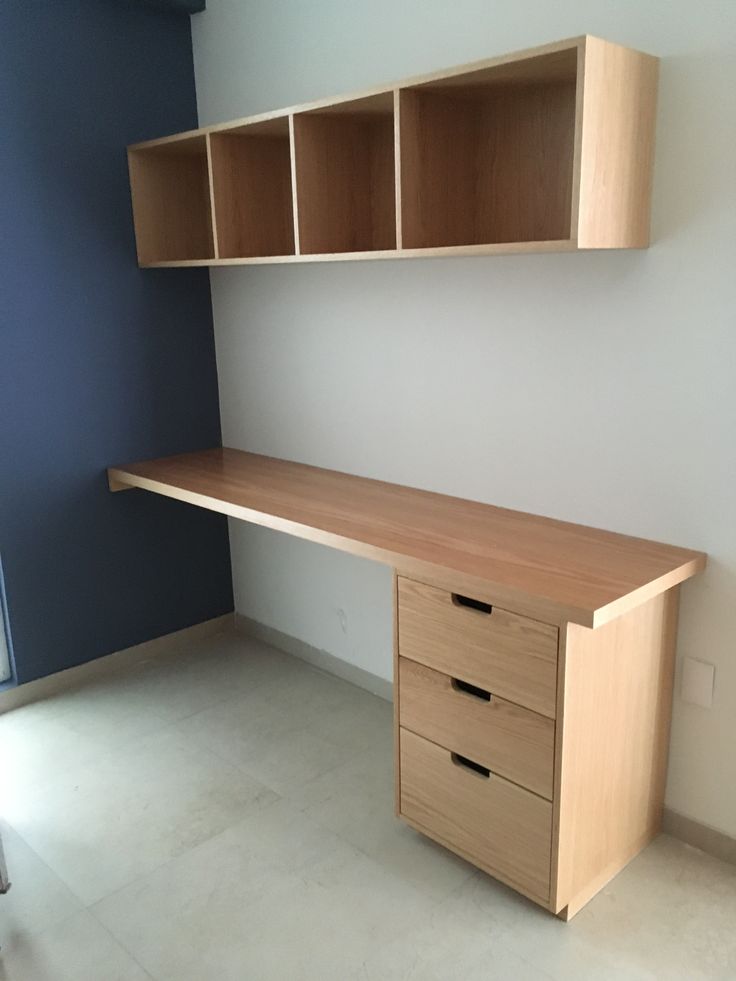 wooden home office desk