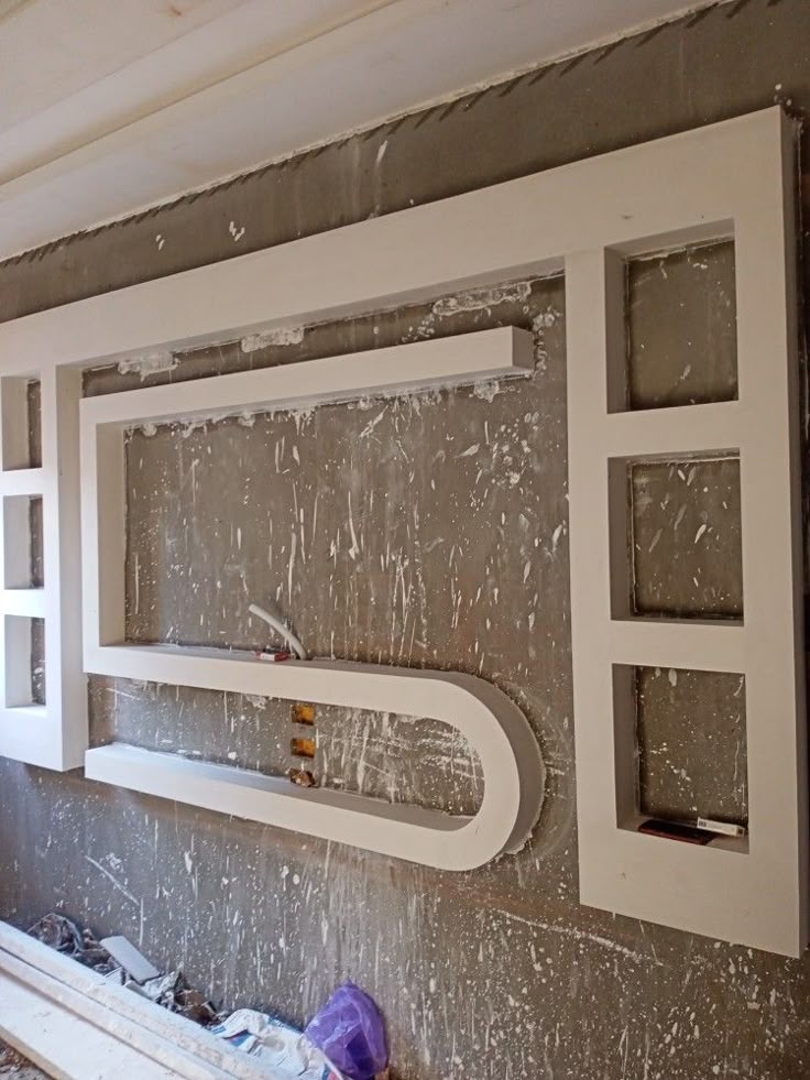 gypsum board TV wall unit