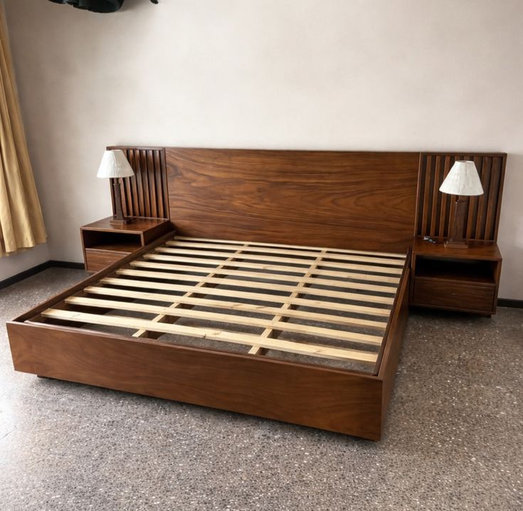 modern wooden bed frame
