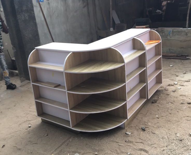 wooden cashier counter