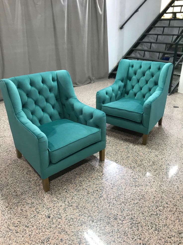 104/06 modern button-tufted teal velvet accent chair