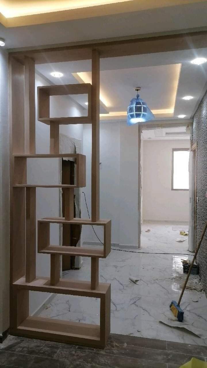 101/07 modern wooden partition wall design