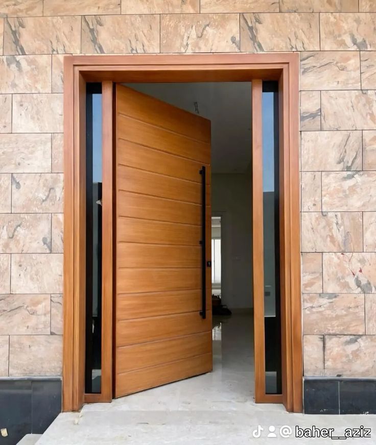 modern wooden pivot door