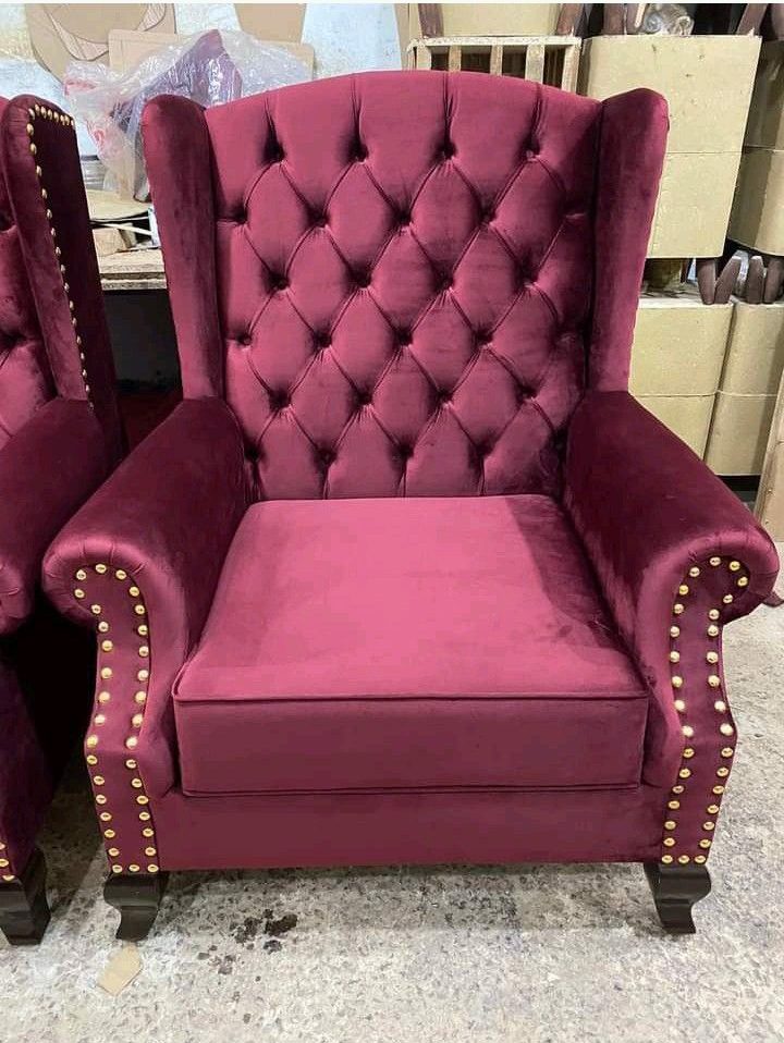 103/08 velvet upholstered armchair