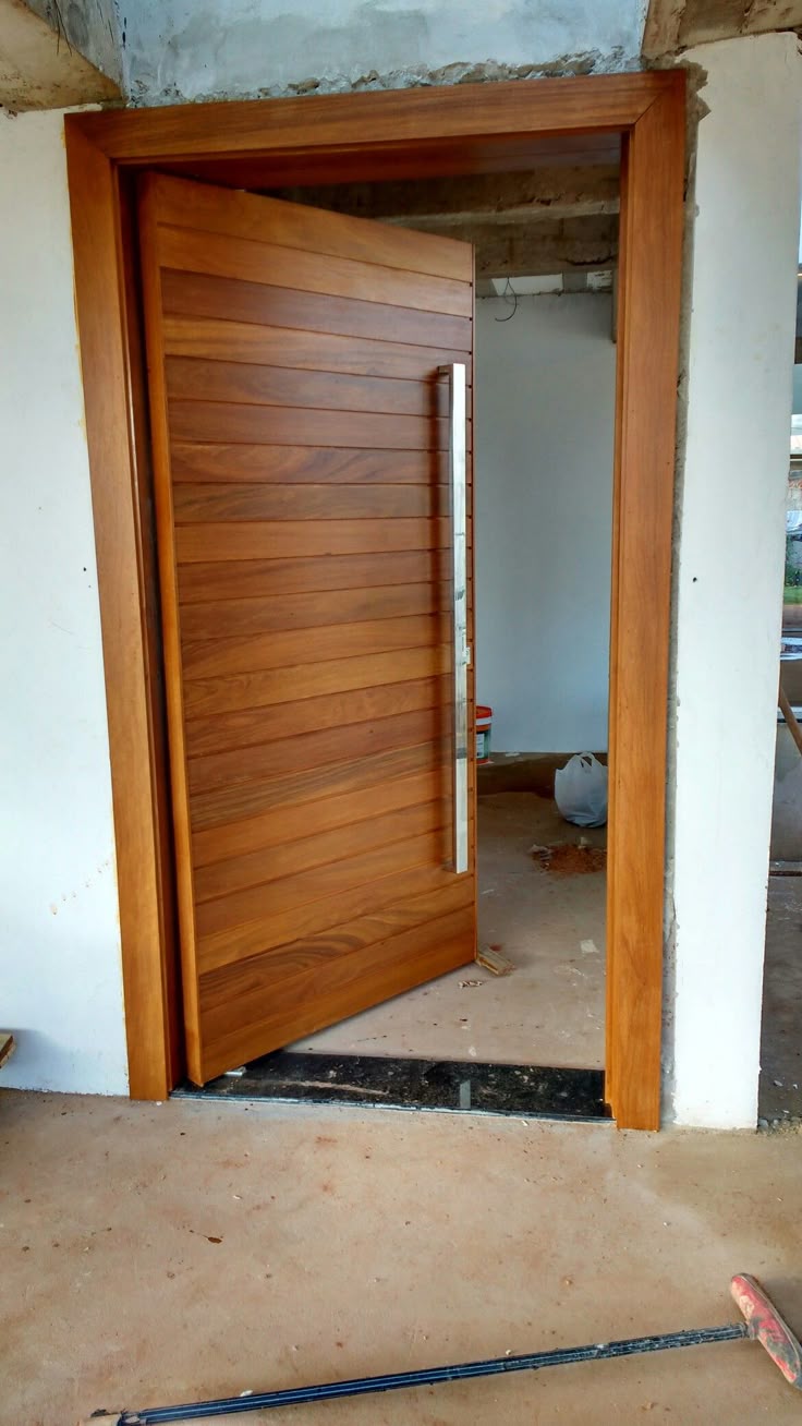 wooden hinged safety door