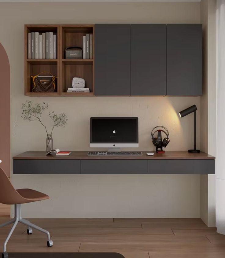 modern floating study desk