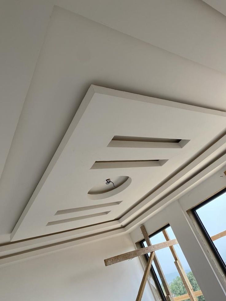 modern gypsum false ceiling installation