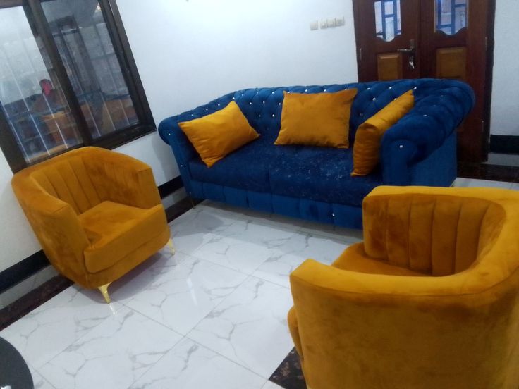 5-seater velvet sofa set