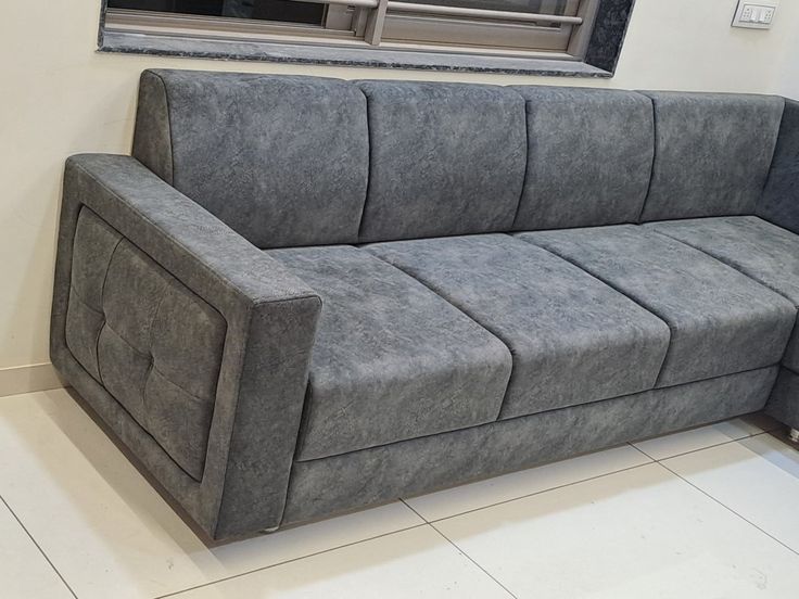 106/07 fabric L-shaped sectional sofa