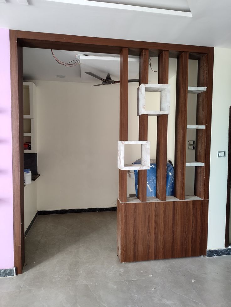 wooden room partition