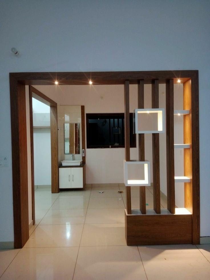 modern wooden partition