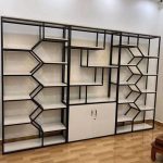 102/12 metal display partition with storage