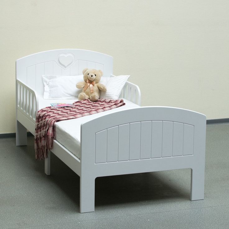 White Kids Wooden Bed