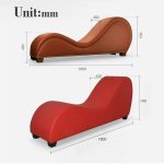 111/12  modern S-shape faux leather yoga chaise lounge chair